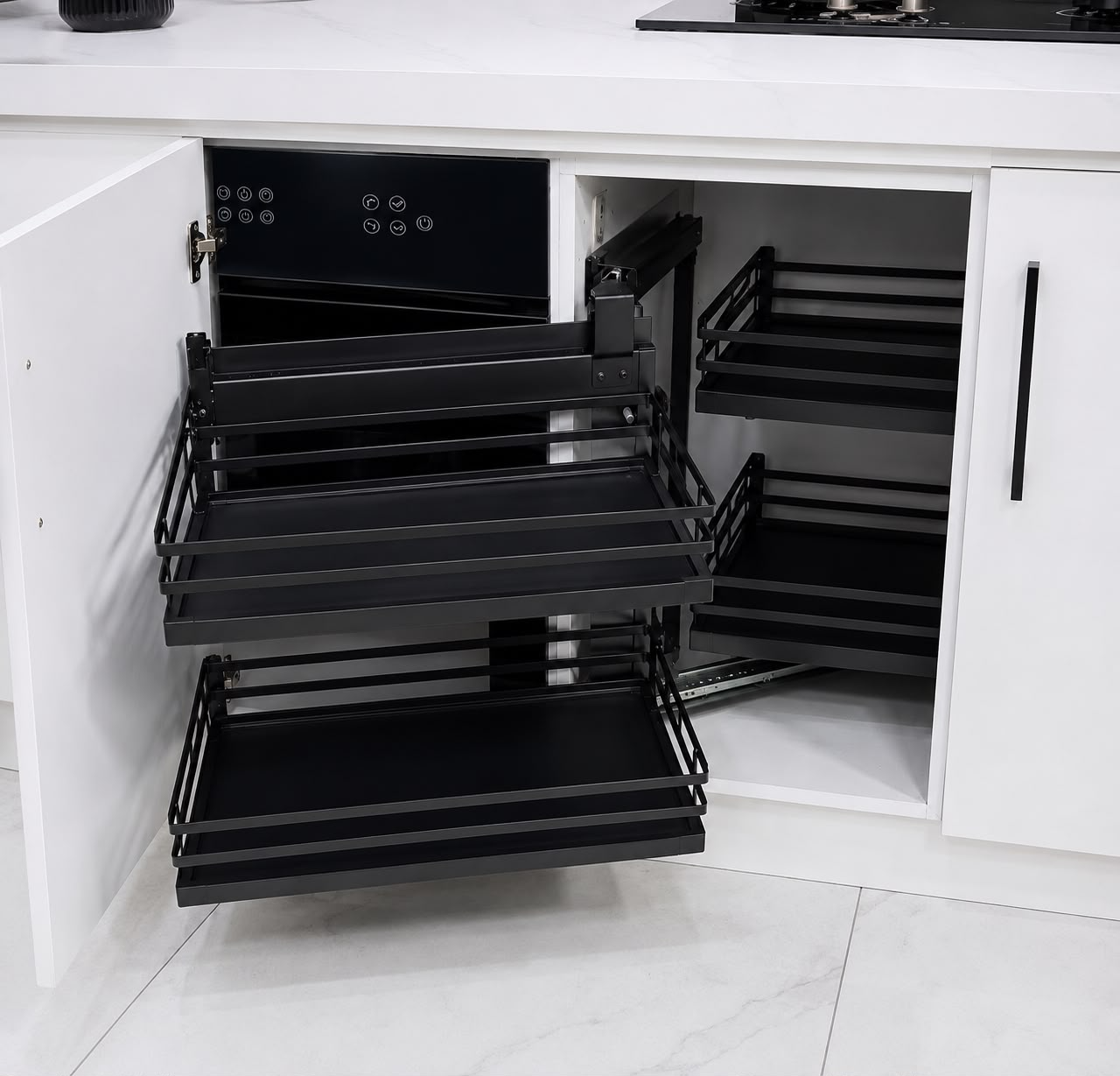 Iron Matte Black Corner Rack